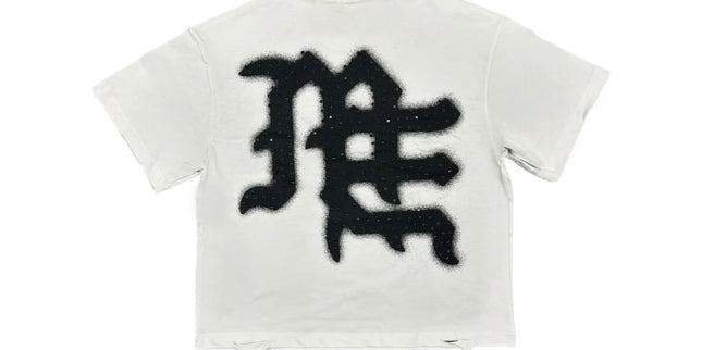 Mixed Emotion White End Rhinestone Tee