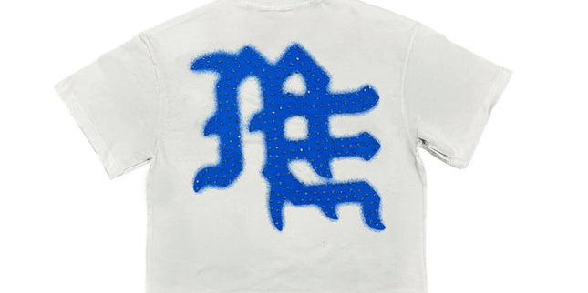Mixed Emotion Blue End Rhinestone Tee