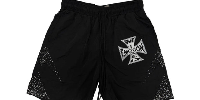 Mixed Emotion Black Classic Nylon Shorts