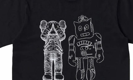 Kaws x Warhol Graphic T-Shirt Black