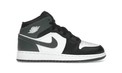 Jordan 1 Mid Black White Iron Grey GS