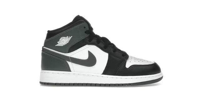 Jordan 1 Mid Black White Iron Grey GS