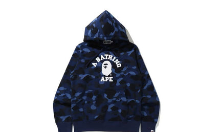 BAPE College Camo Hoodie Blue