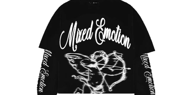 Mixed Emotion Black Blur Thermal Long Sleeve