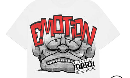 Mixed Emotion White Monster Cropped Tee