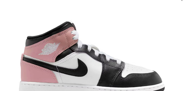 Jordan 1 Mid white rust pink black gs