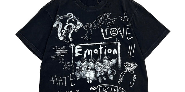 Mixed Emotion Black Chaos Tee
