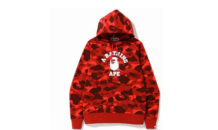 BAPE Camo College Hoodie Red