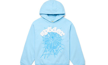 Sp5der sky blue hoodie