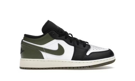 Jordan 1 Low Black Toe Medium Olive Gs