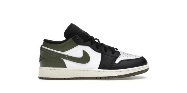 Jordan 1 Low Black Toe Medium Olive Gs