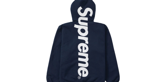 Supreme Satin Applique Hooded Navi