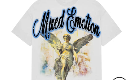 Mixed Emotion Blue Rhinestone Cropped Tee
