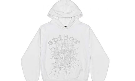 Sp5der Rhinestone logo white