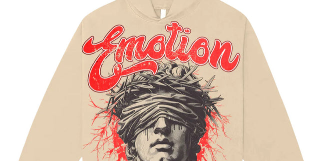 Mixed Emotion Cream Blinded Hoodie