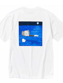 Kaws T-Shirt White Blue