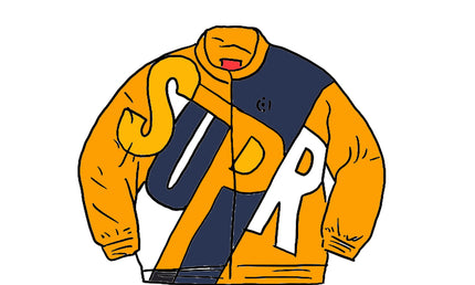 Supreme Track Jacket Big Letter Orange