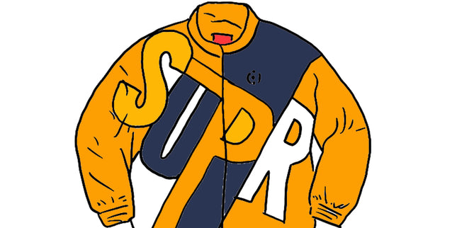 Supreme Track Jacket Big Letter Orange