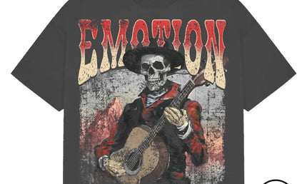 Mixed Emotion Grey Skeleton Tee