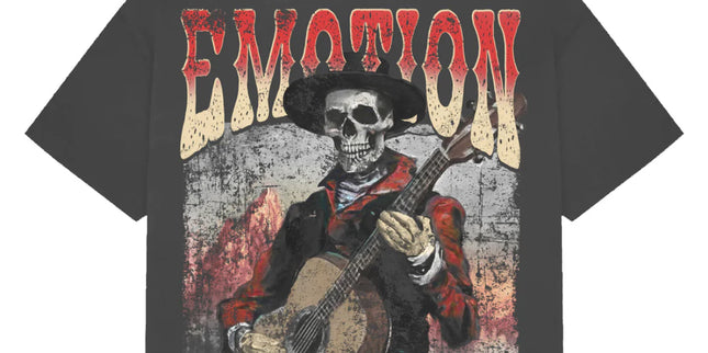 Mixed Emotion Grey Skeleton Tee