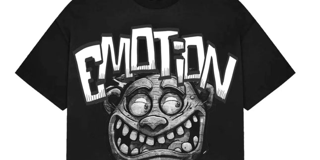 Mixed Emotion Black Monster Cropped Tee