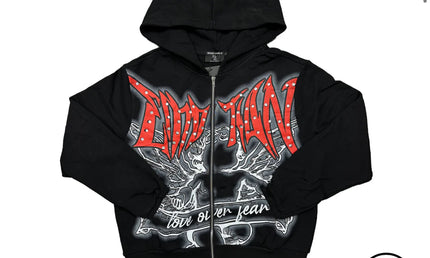 Mixed Emotion Black Graffiti Hoodie