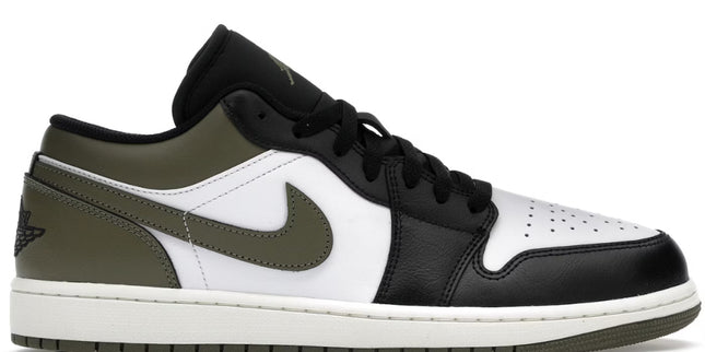 Jordan 1 low black toe medium olive