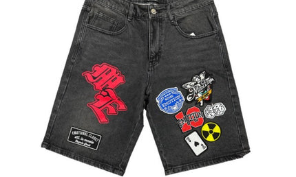 Mixed Emotion Patch Shorts