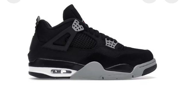Jordan 4 Black Canbas