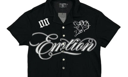 Mixed Emotion Button Up Black