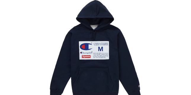 Supreme Hoodie Champion Label Back