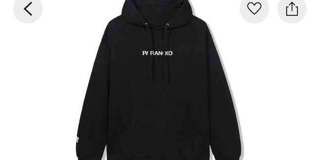 ASSC black paranoid hoodie