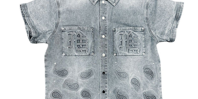Mixed Emotion Paisley Blue Shirt