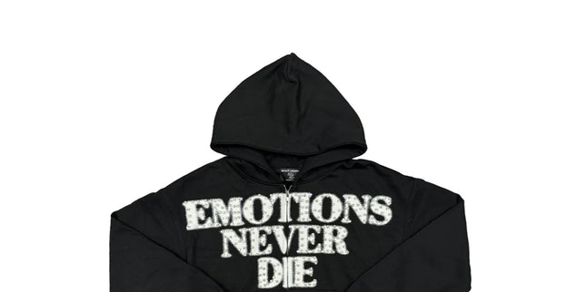 Mixed emotions Rhinestone Black End Hoodie