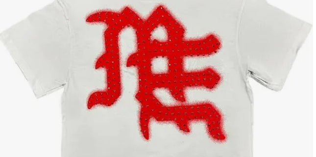 Mixed Emotion Red End Rhinestone Tee