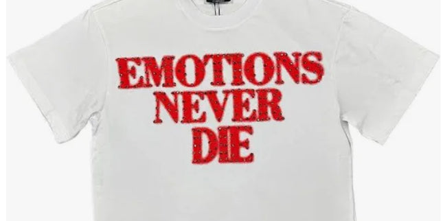 Mixed Emotion Red End Rhinestone Tee