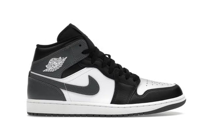 Jordan 1 Mid Black White Iron Grey