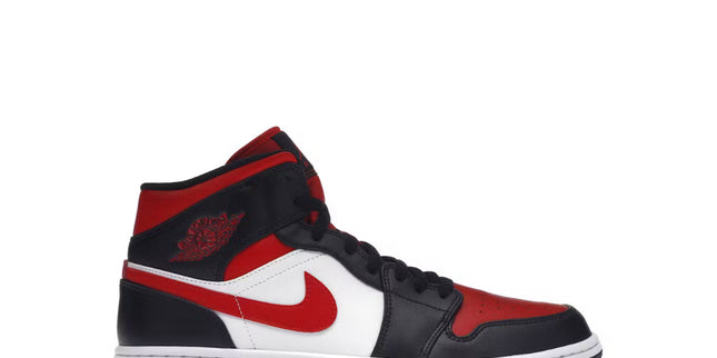Jordan 1 Mid White Black Red
