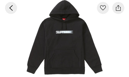 Supreme Hoodie Motion Logo Black
