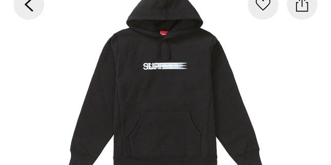 Supreme Hoodie Motion Logo Black