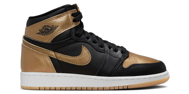 Jordan 1 High Black Metallic Gold GS