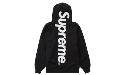Supreme Satin Applique Hooded Sweatshirt  Black