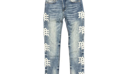 Mixed Emotion Monogram Denim Blue Wash