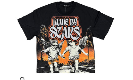 Mixed Emotion Twin Rhinestone Black Tee