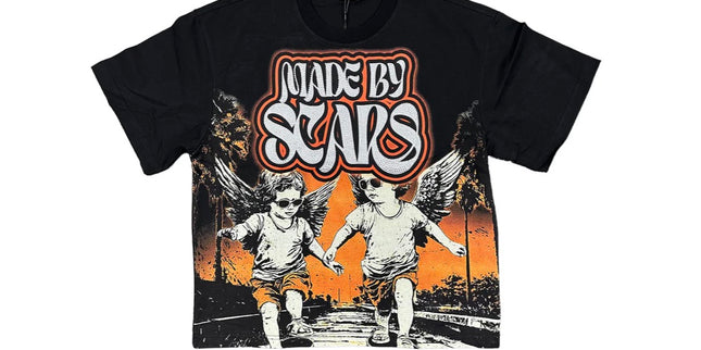 Mixed Emotion Twin Rhinestone Black Tee