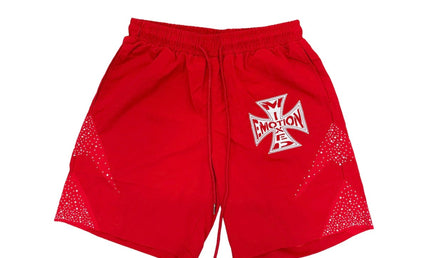 Mixed Emotion Red Classic Nylon Shorts