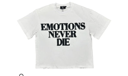 Mixed Emotion White End Rhinestone Tee
