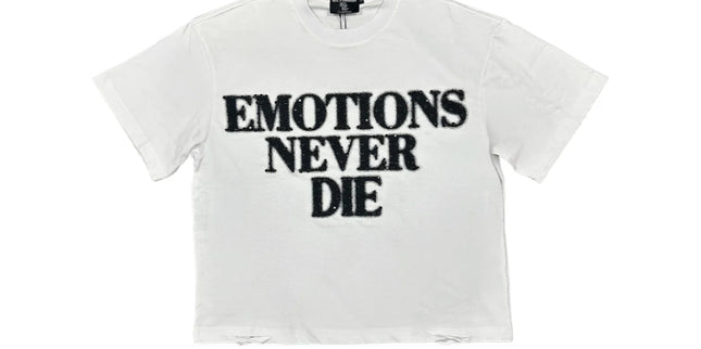 Mixed Emotion White End Rhinestone Tee