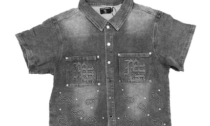 Mixed Emotion Paisley Black Shirt