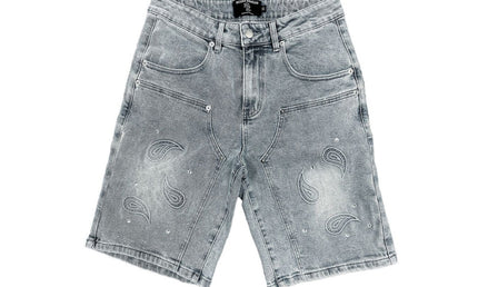 Mixed Emotion Paisley Blue Shorts